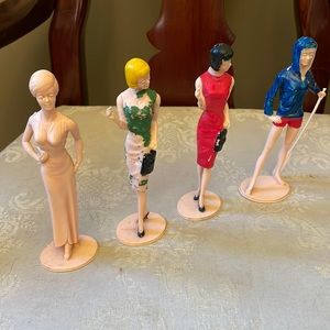 Rare! 1964 Marx Campus Cuties line by Louis Marx, set of 4